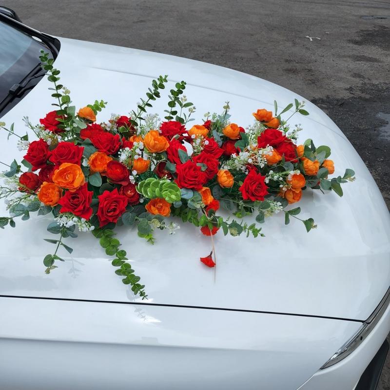 Bảng giá cho thuê hoa giả gắn trang trí xe cưới giá rẻ ở TPHCM