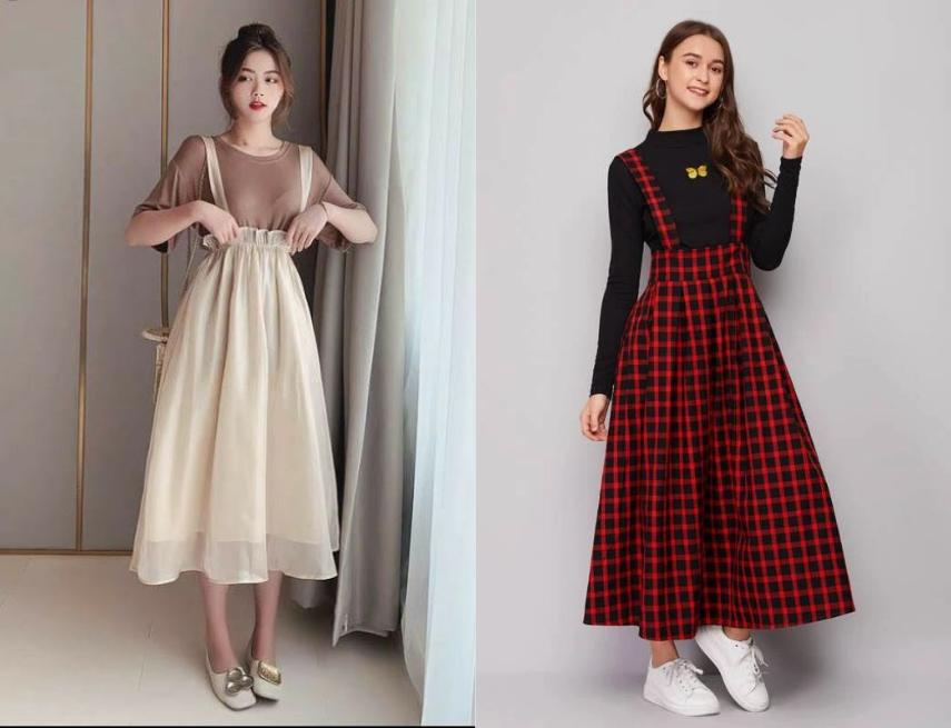 Váy yếm hai dây Hàn Quốc