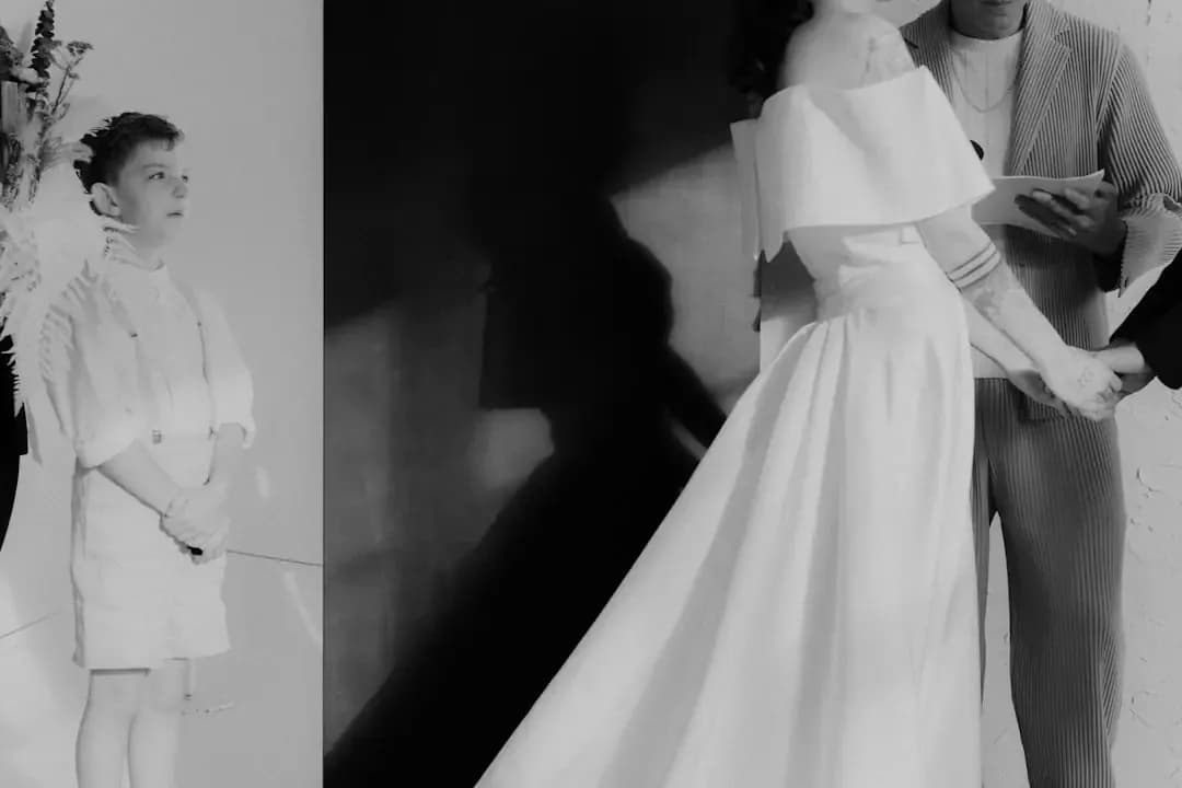 a person in a wedding dress