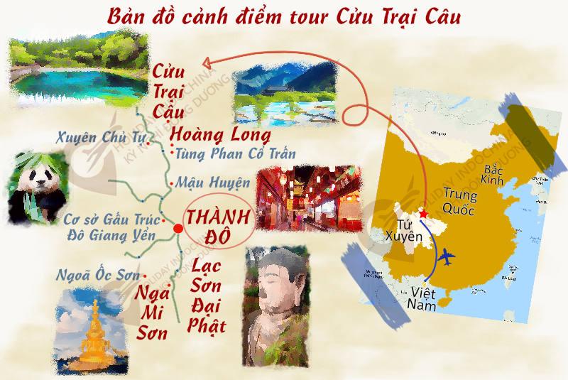 Tour Cửu Trại Câu Lạc Sơn Đại Phật Du lịch Giá Rẻ 10/23