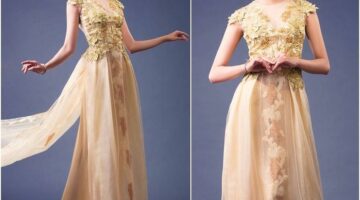 #15 mẫu Áo dài – Váy Cưới Màu Vàng Đồng Ấn Tượng và Nổi Bật