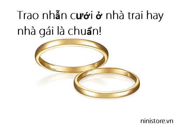 Trao nhẫn cưới ở nhà trai hay nhà gái là chuẩn!