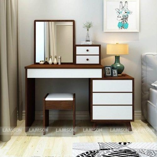 Bàn trang điểm gỗ mdf – lựa chọn của nhiều chị em 